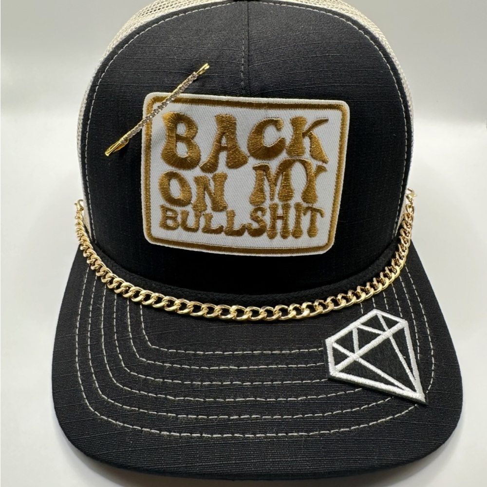 Black and Gold Statement Cap